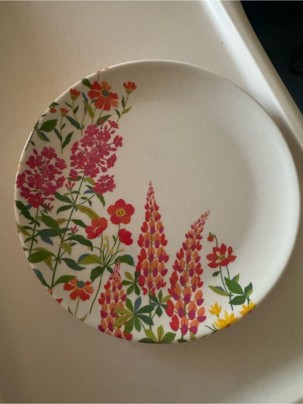 Laura Ashley Floral Melamine Plate 8” Colorful Wildflower Design